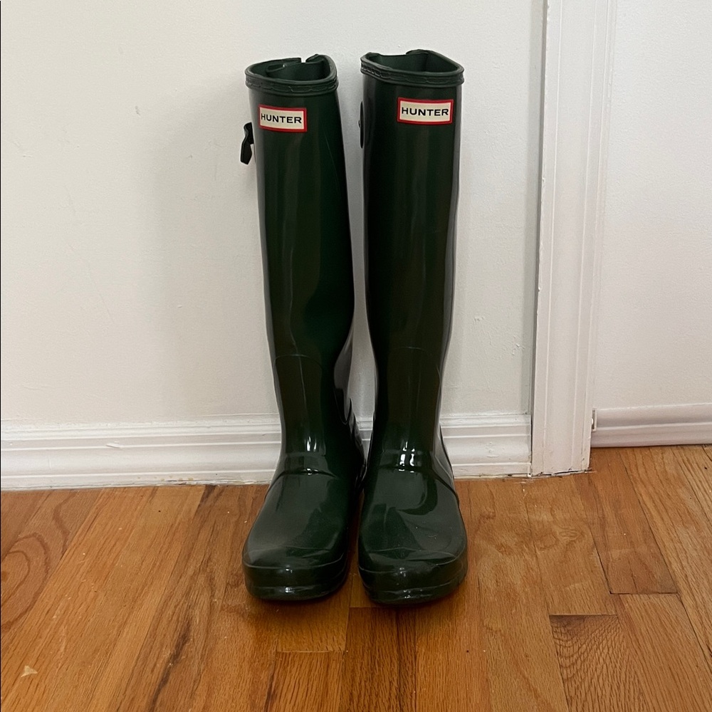 Hunter Dark Green Waterproof Boots